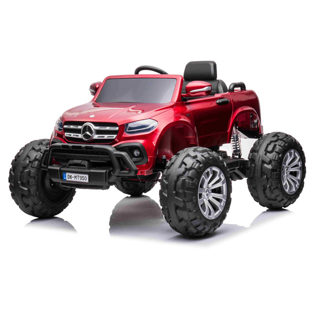 Three Way Key Start Kids Ride on Toy Truck Oversized Four Wheels Off-Road Vehicle Open Doors with Bluetooth and Sound Control