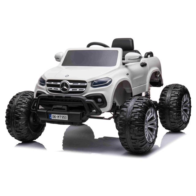 Three Way Key Start Kids Ride on Toy Truck Oversized Four Wheels Off-Road Vehicle Open Doors with Bluetooth and Sound Control