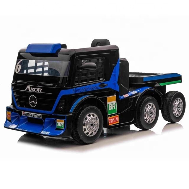 Genuine Authorized Children's Electric Big Truck Rechargeable Battery Vehicle Include Trailer Remote Control Kids Ride on Car