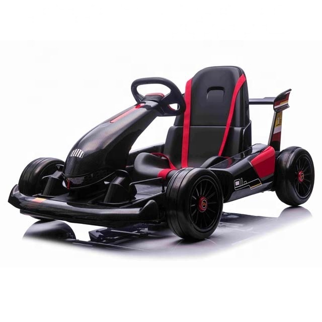 24V Kids Electric Ride on Racing Drifts Car Front EVA and Rear Drift Wheels Children's Go Kart With Acceleration pedal Bluetooth