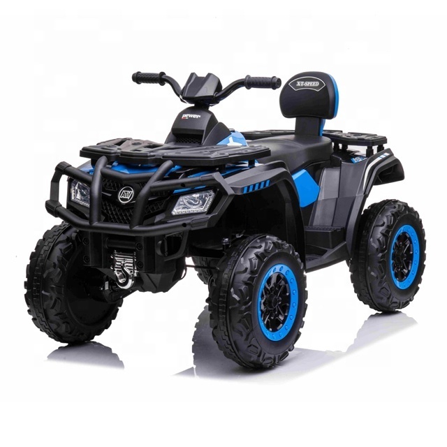 Battery Powered Kids 12V Ride On Truck Realistic Off-Road Motorized Vehicles for Children Headlights Four Wheel Shock Absorption