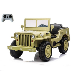 One Touch Start Large Three Seats Jeep Four Wheels Suspension and Adjustable Speed Remote Control Kids Off-road Toy Vehicle