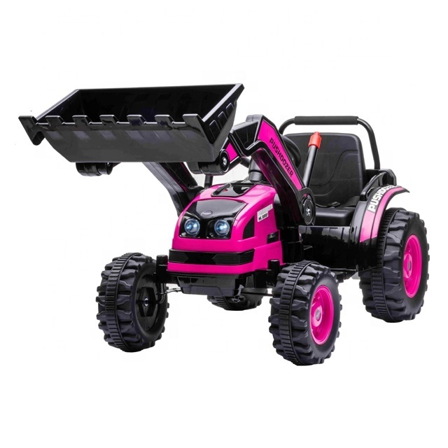 Toy Tractors for Kids Ride On Excavator Rechargeable MP3 and Multi-functional Music Effects Forward and Backward Power Indictor