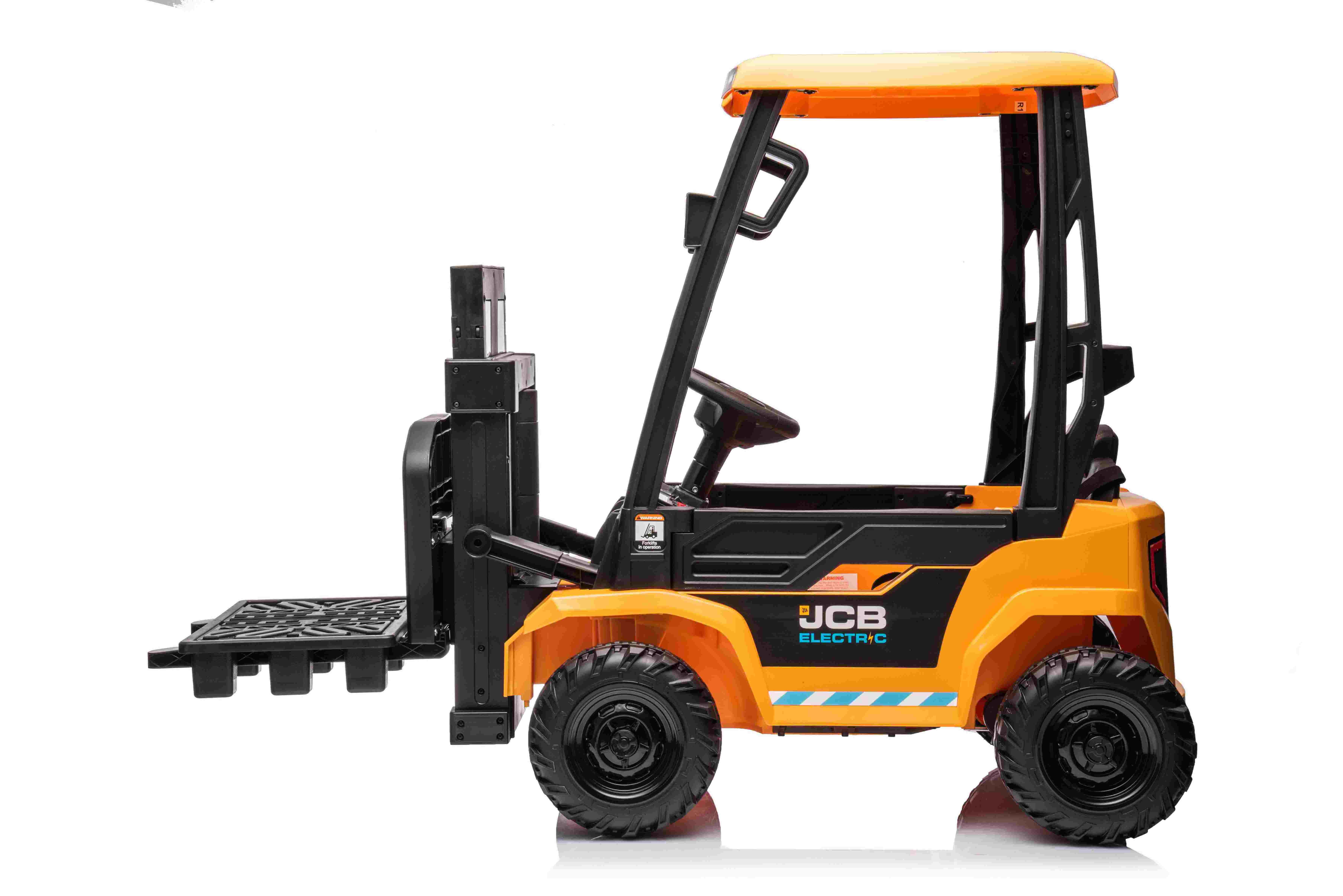 New JCB Licensed Kids Ride on Forklift Car 2.4G Remote Control Electric Toy Trolley One Button Startt with Horn