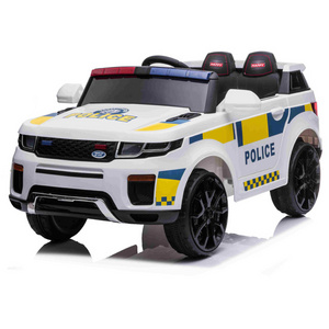 Simulation of Children Electric Police Car Remote Control Ride On Truck with Pull Bar Soft Start Off-Road Vehicle Include Light