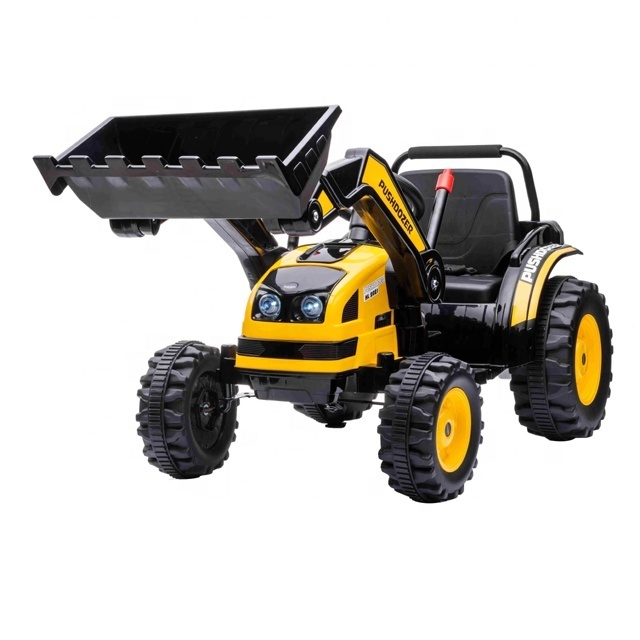 Toy Tractors for Kids Ride On Excavator Rechargeable MP3 and Multi-functional Music Effects Forward and Backward Power Indictor