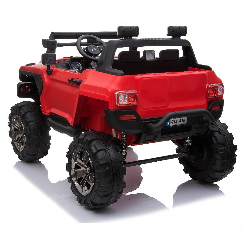 Variable Speed by Pedal Ride on Two Seater Car Soft Start Kids Electric Vehicles With Light Four Wheel Suspension Off-Road Truck