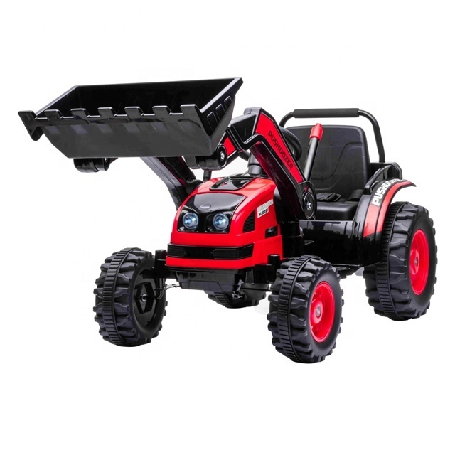 Toy Tractors for Kids Ride On Excavator Rechargeable MP3 and Multi-functional Music Effects Forward and Backward Power Indictor