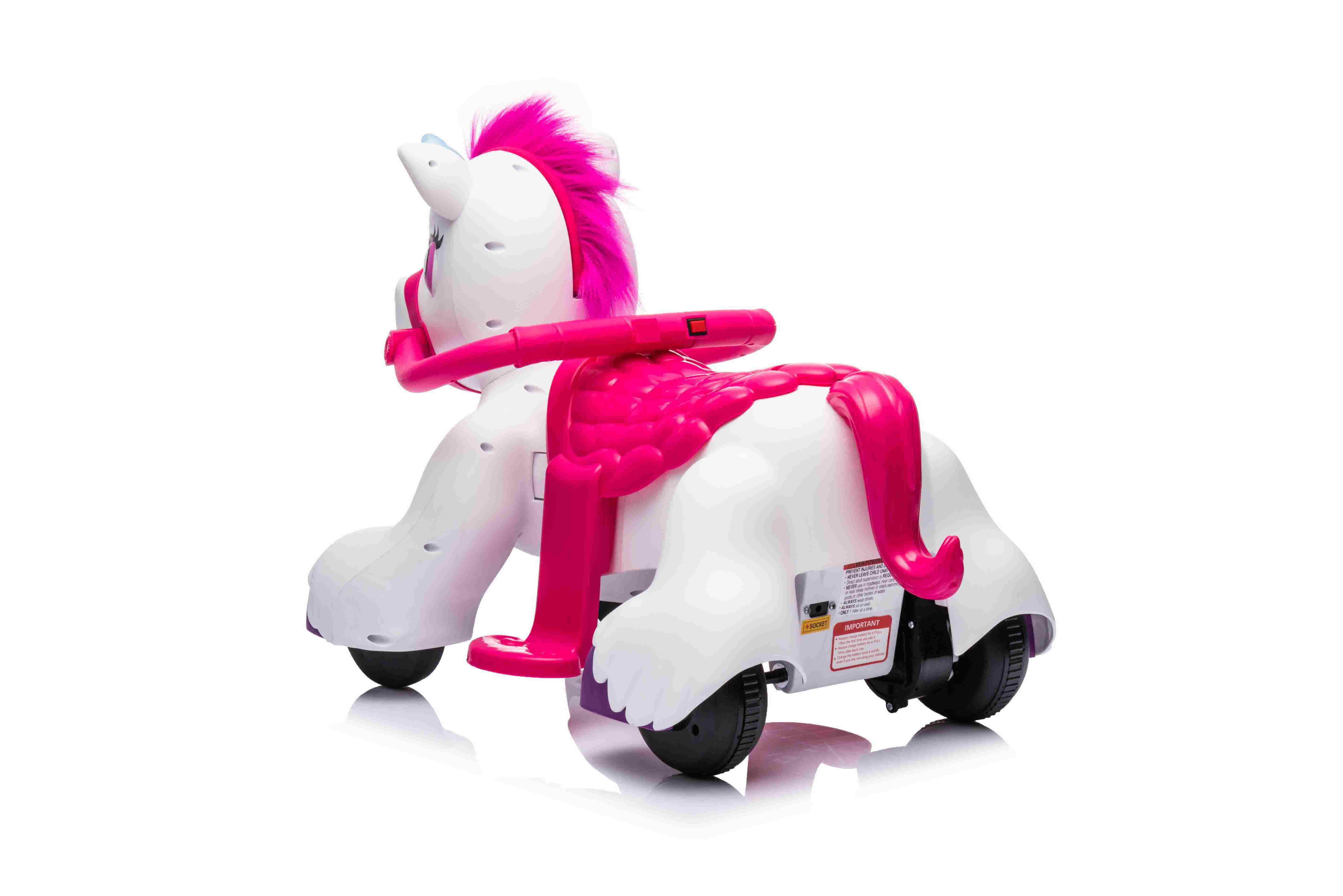 2024 New Novelty Unicorn Kids Electric Toy Ride On Car With Comb Toys For Girls Cute Design Kids Car