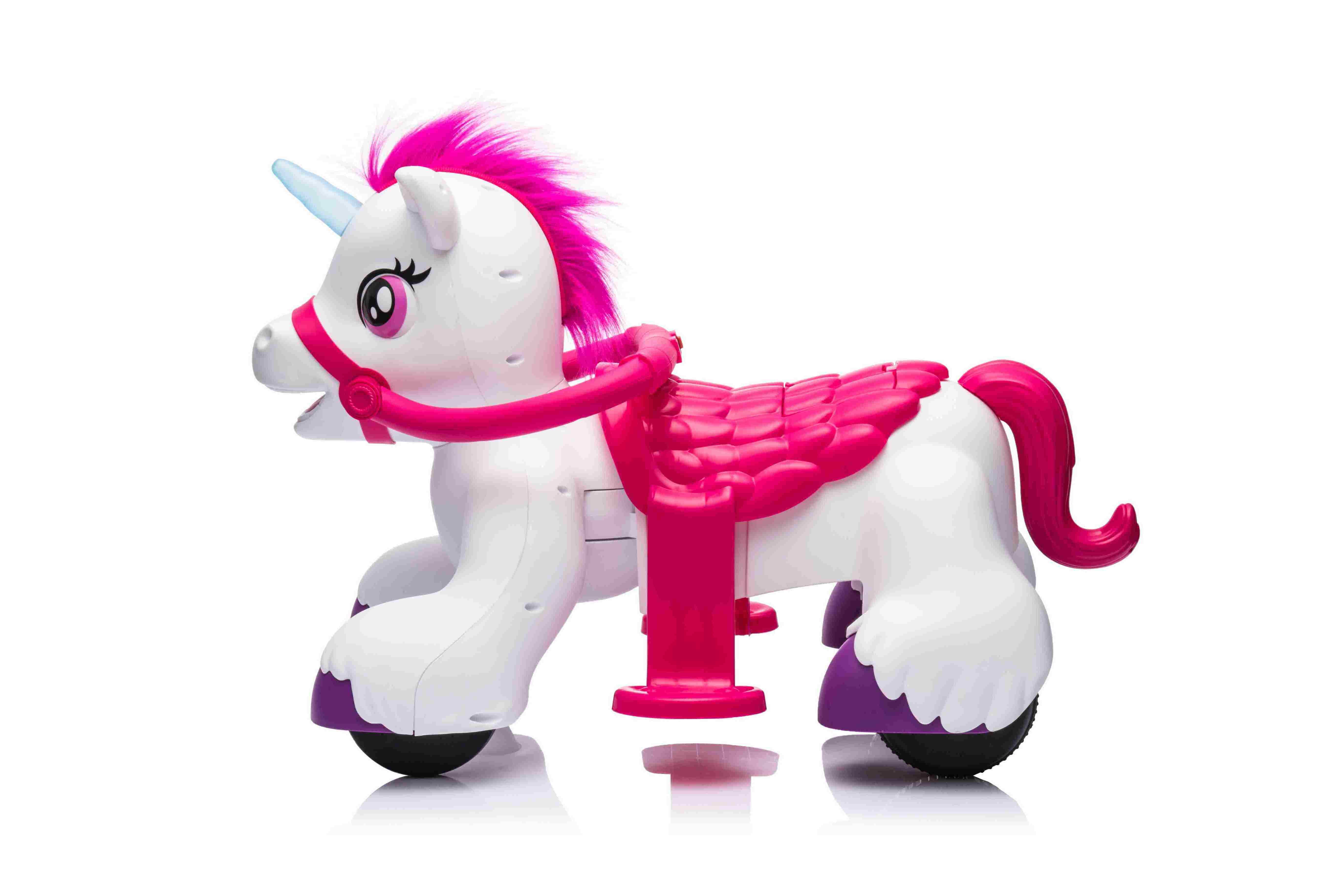 2024 New Novelty Unicorn Kids Electric Toy Ride On Car With Comb Toys For Girls Cute Design Kids Car