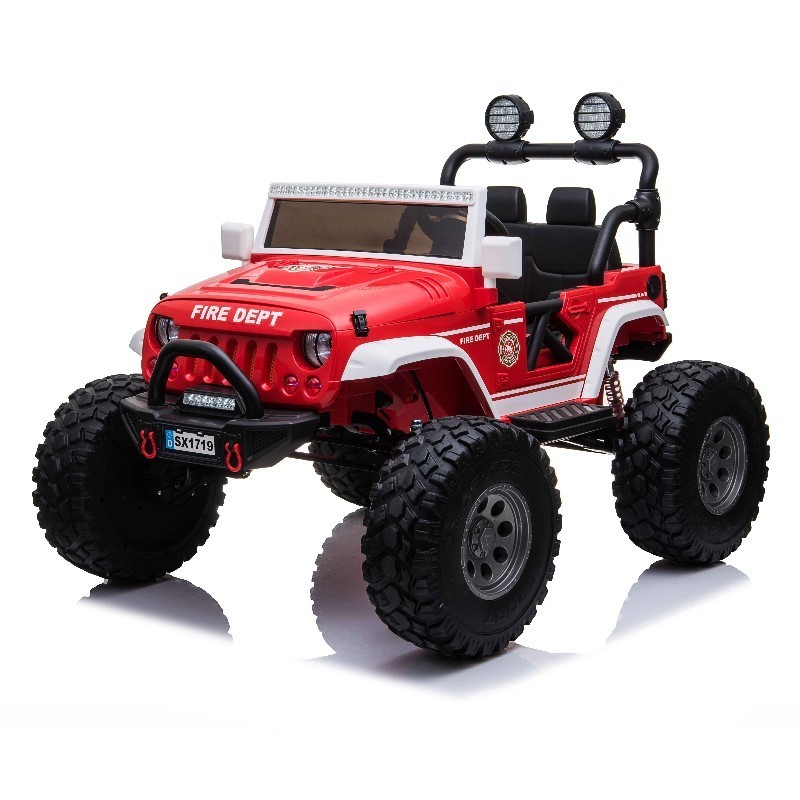 Two Seater Ride On Motorized Vehicles for Kids 12V Electric Off Road Truck with Lighting Wheel Soft Start and Adjustable Saddle