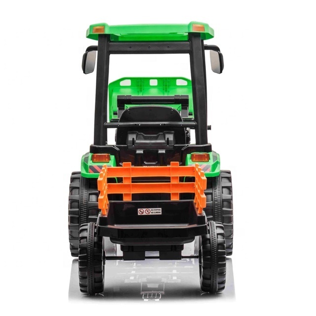 Kids Ride On Excavator Includes Power indictor Electronic Tractor with Digging Bucket One Button Start and Light Big Trailer