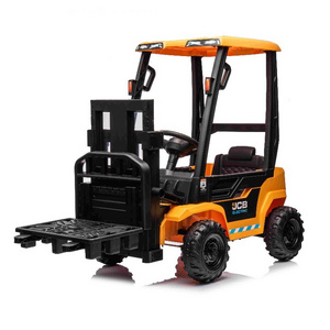 New JCB Licensed Kids Ride on Forklift Car 2.4G Remote Control Electric Toy Trolley One Button Startt with Horn