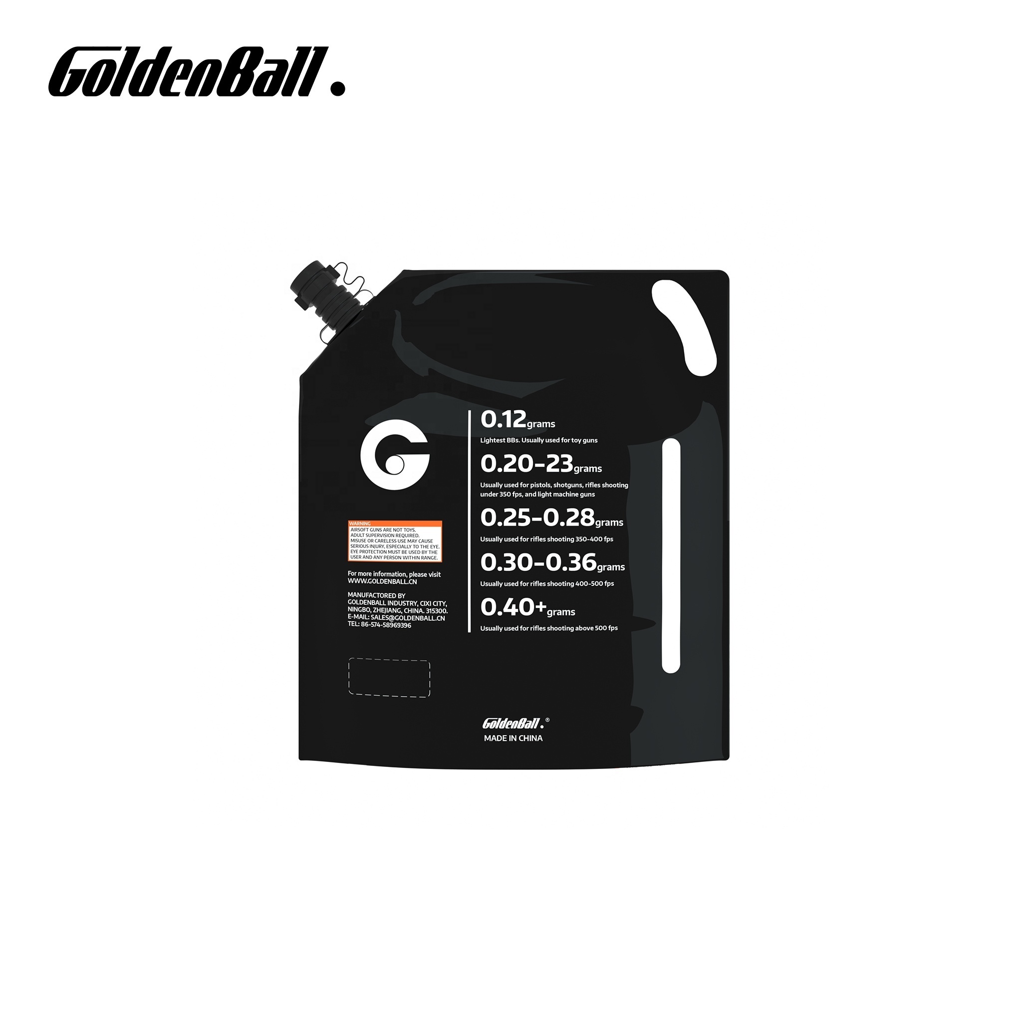 Goldenball 0.23g Professional Premium Airsoft BB Pellets 5.95+/-0.01mm 1kg 4300 rounds