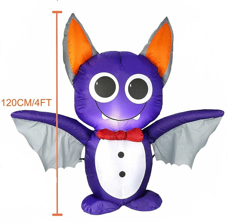 Halloween Inflatable Purple Bat Led Lighted Outdoor Decoration Halloween Large Party holiday Yard Decoration