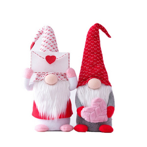 Valentine's Day Faceless Doll big plush swedish couple valentine gnomes pink heart Swedish Dwarf Figurines Gifts Toys ideas 2024