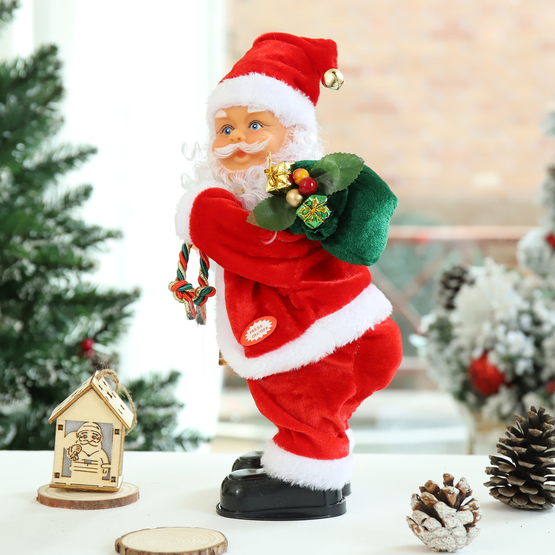 Electric musical dance singing Santa toy shaking hips twerk Santa Claus home party tabletop Christmas decoration supplies