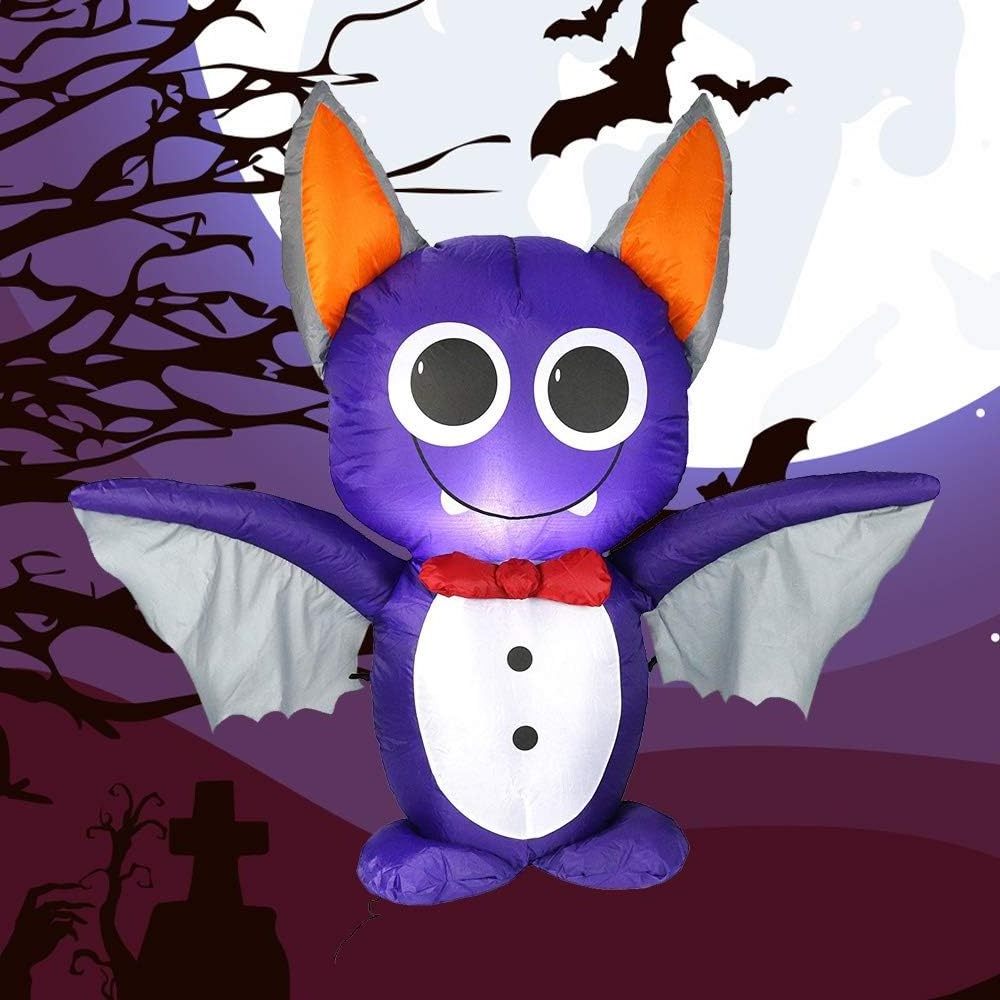 Halloween Inflatable Purple Bat Led Lighted Outdoor Decoration Halloween Large Party holiday Yard Decoration