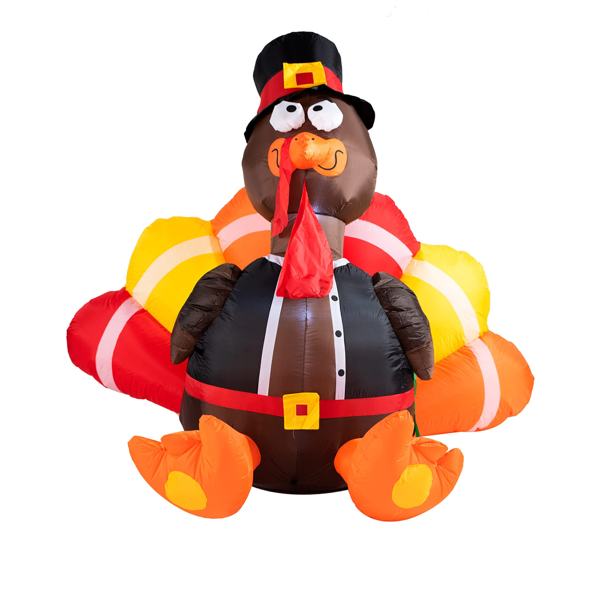 Thanksgiving inflatables turkey with pilgrimage hat holiday home outdoor garden Fall party decorations