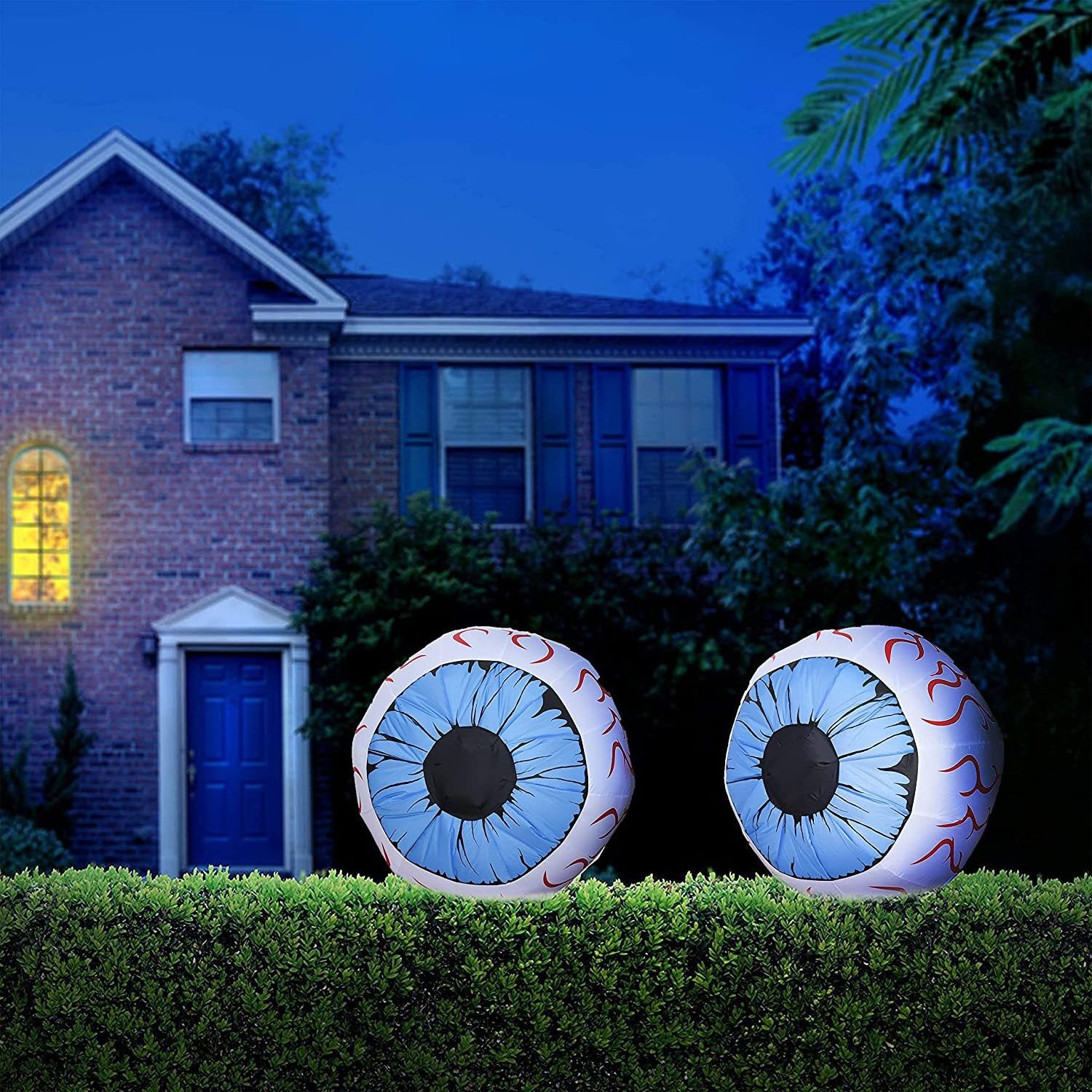 Halloween eyeballs Light Up Large Set of giant Inflatable Eyeball Blow Up for Party Halloween Inflatable outdoor yard Decoration