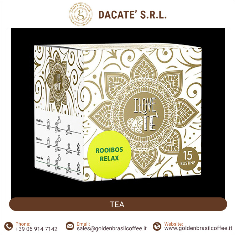 100% Genuine Quality Sweet Taste Premium Quality Rooibos Relax Tea Sachets Herbal Loose Tea with 24 Months Shelf Life