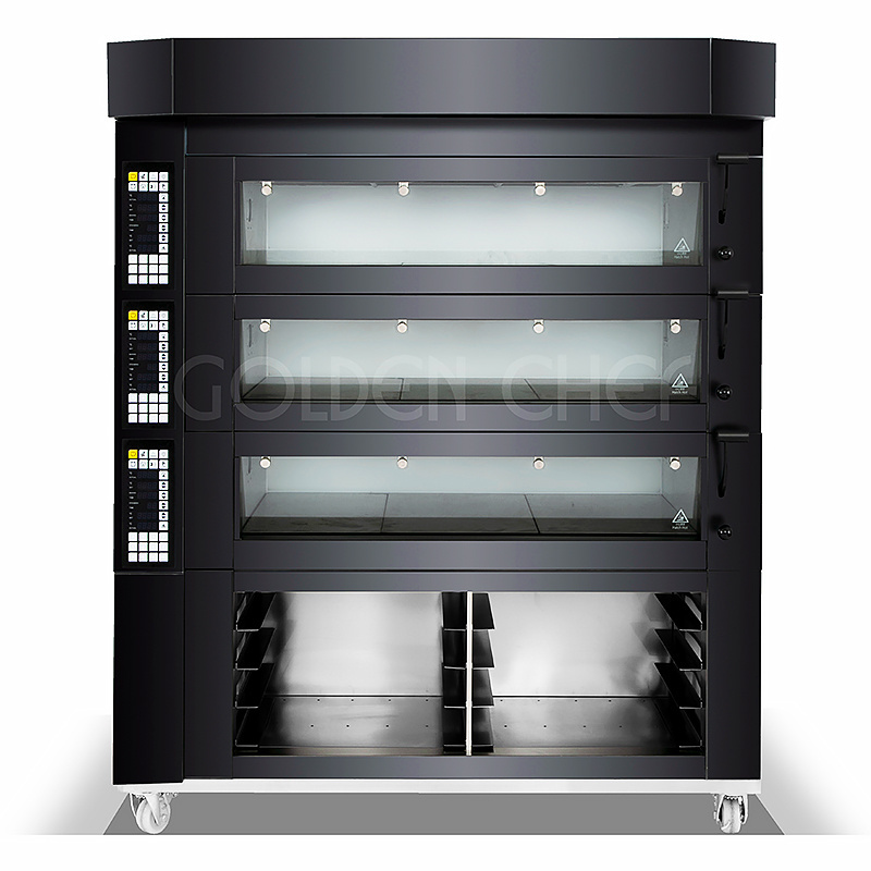 Commercial Kitchen 3 Deck Electric Pizza Oven Sourcing Supplier Baking Shop Machines Big Electric Oven Price