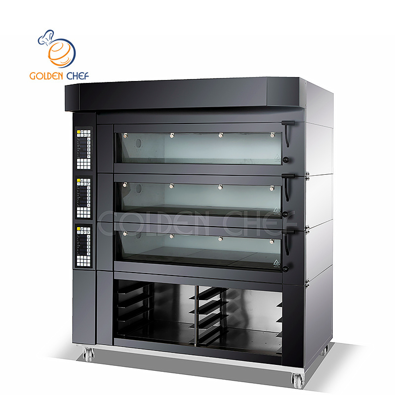 Commercial Kitchen 3 Deck Electric Pizza Oven Sourcing Supplier Baking Shop Machines Big Electric Oven Price