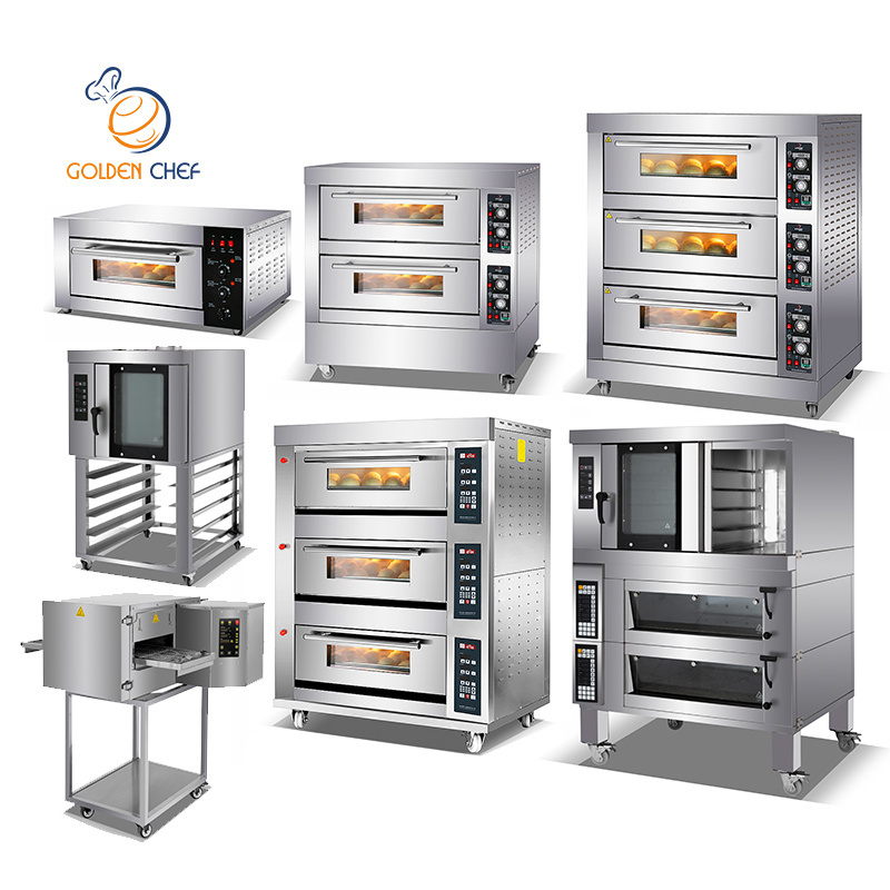 Golden Chef Bakery Equipment Professional Bread Baking Machine Gas / Electric Oven Commercial Convection Oven Pizza Oven