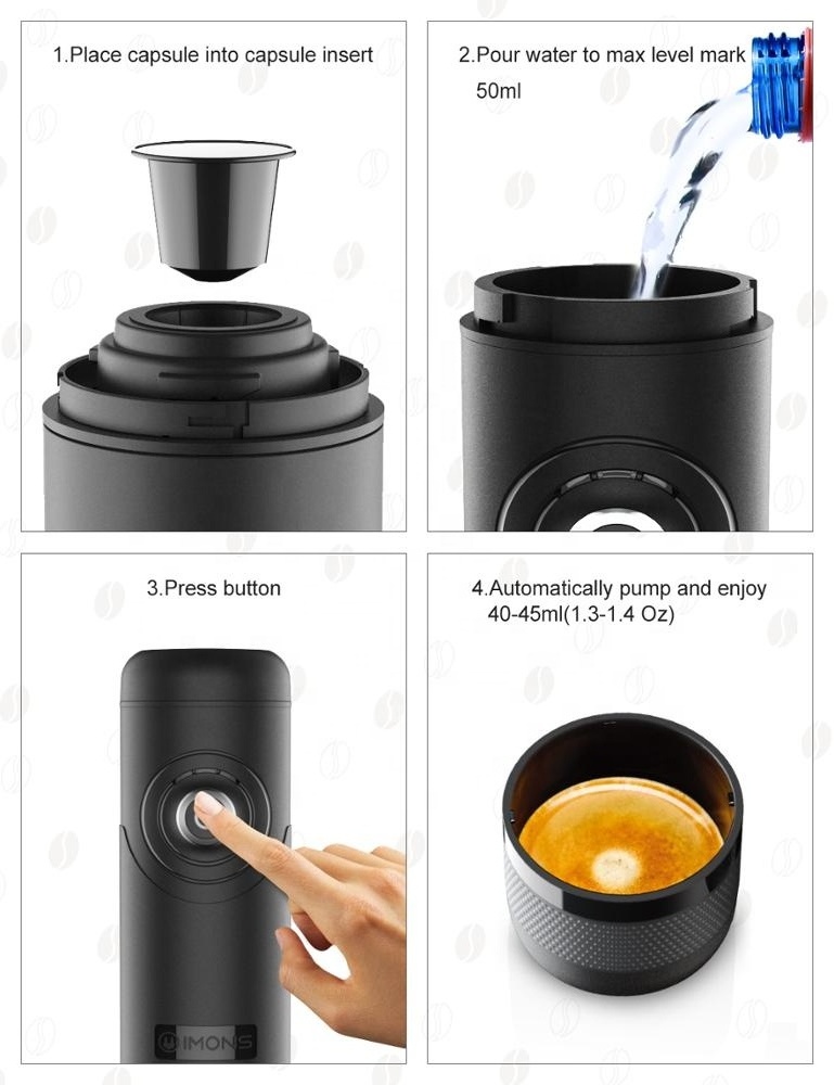 Travel camping Germany capsule coffee machine with Rohs certification