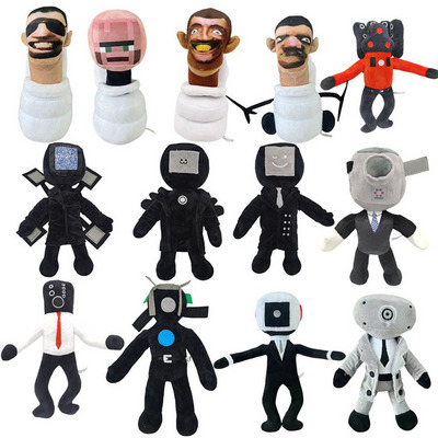 Wholesale Funny Speakerman Bosses Stuffed Toys Horror Adventure Doll Skibidi Toilet Plush Toilet Man Soft Toys