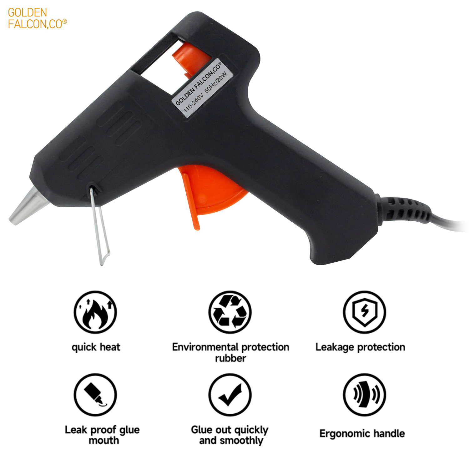 Golden falcon,co Electric Power Tool 20w Industrial Hot Melt Silicone Glue Gun