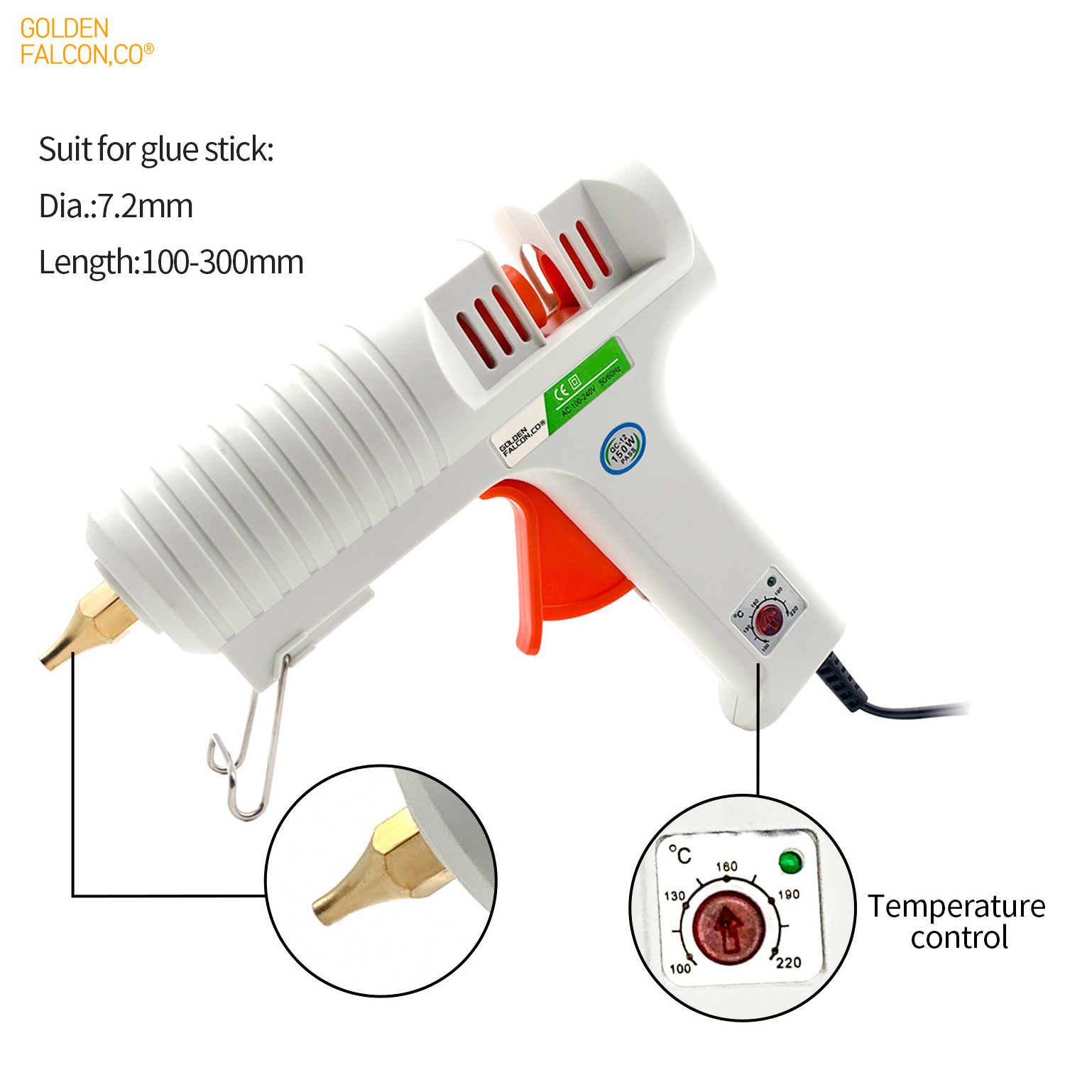 High Quality Adjustable temperature Glue gun 150W DIY tool hot melt glue gun