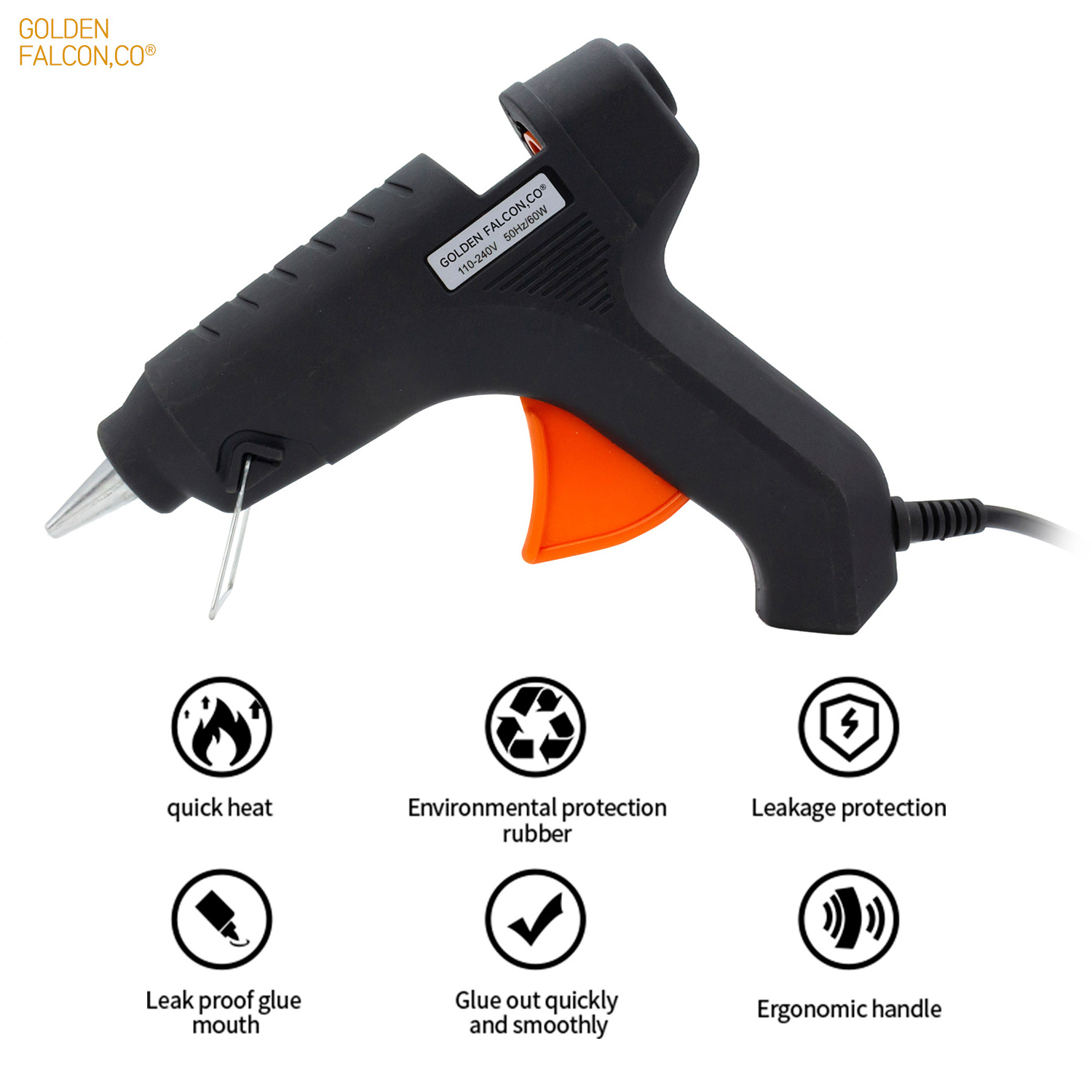 60W Industrial Mini Hot Melt Glue Spray Gun Portable Glue Gun Repair Tool for DIY Repair Home with glue stick