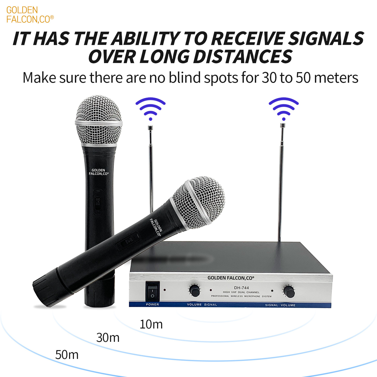 Professional wireless microphone VHF wireless microphone system cordless microphone