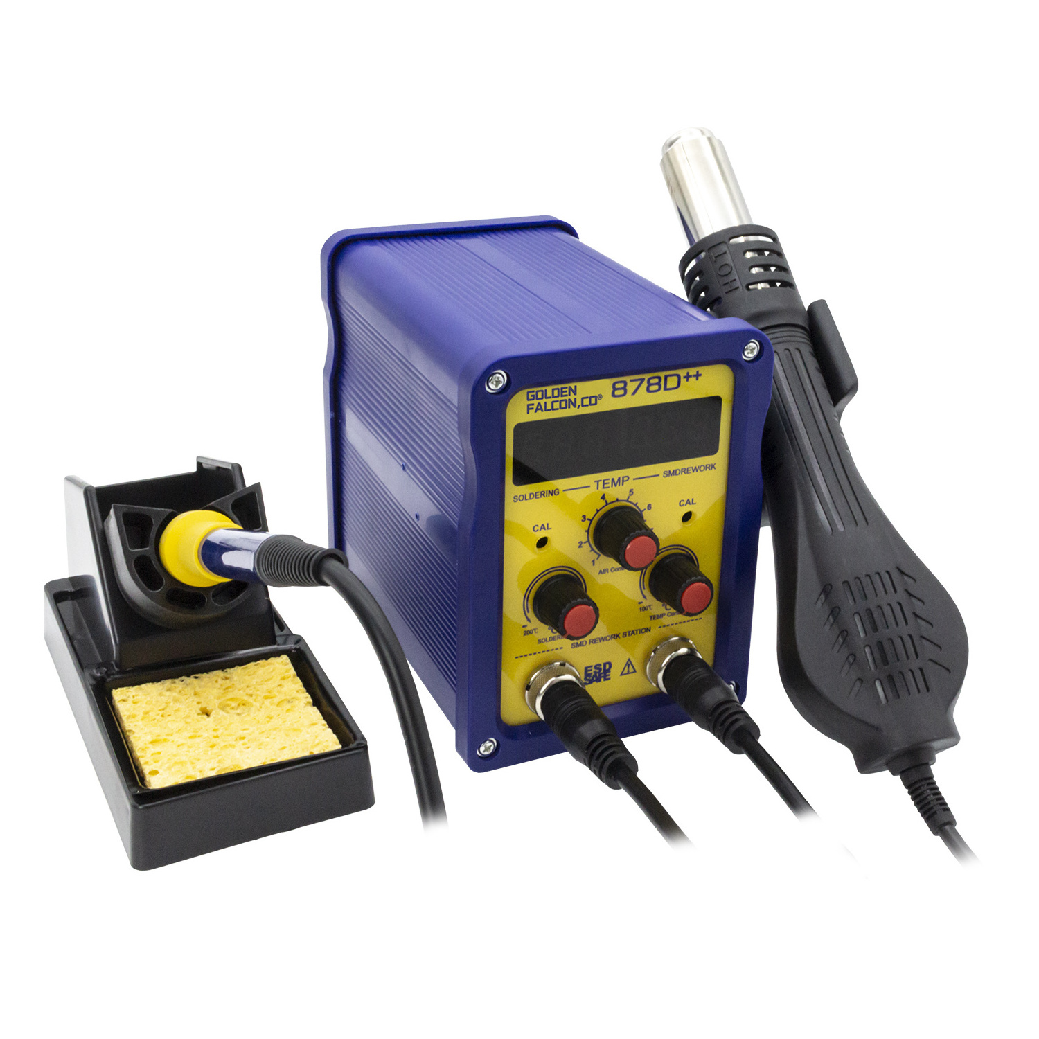 2 in 1 Desoldering Stations 878d++ Hot air gun soldering iron soldering rework station for Repairing Mobile