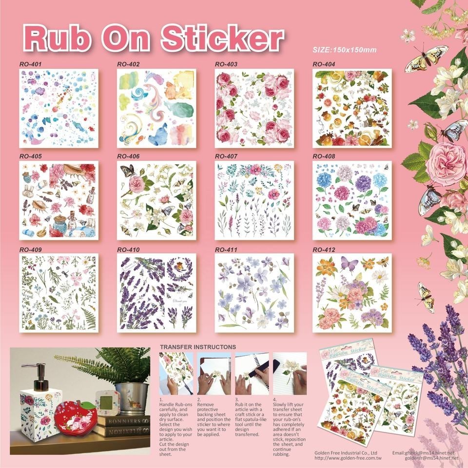 2023 New DIY Rub On Sticker / Transfer Decal Decorative Stickers Suitable on Different Material with Disney & NBCU audited fa