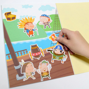 110 pieces reusable sticker coloring book for children