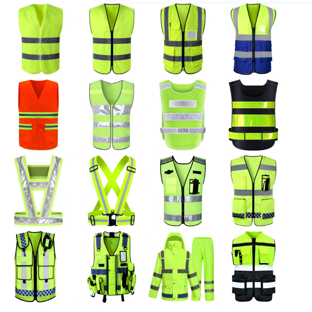 Safety Reflective Vest in 100% Polyester 200gsm Premiume  Plastic Fluorescent Blue Jacket