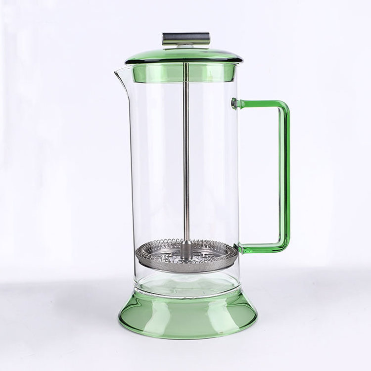 Wholesale Price Borosilicate Glass Carafe French Press Coffee Maker With Lid Stainless Steel Plunger