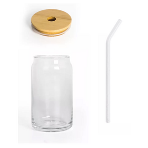 High Quality wholesale beer glasses Borosilicate Glass Cup For Juice Transparent Beer Glasses Cups With Lids And Straws