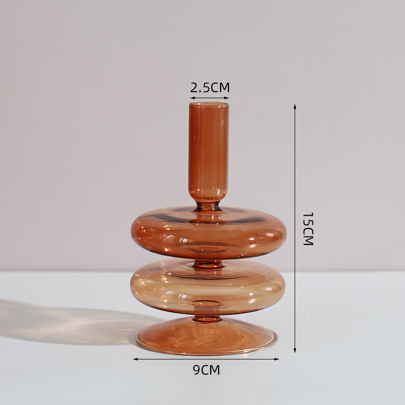 Accept ODM and OEM customized color borosilicate glass candle holders can be used for festivals