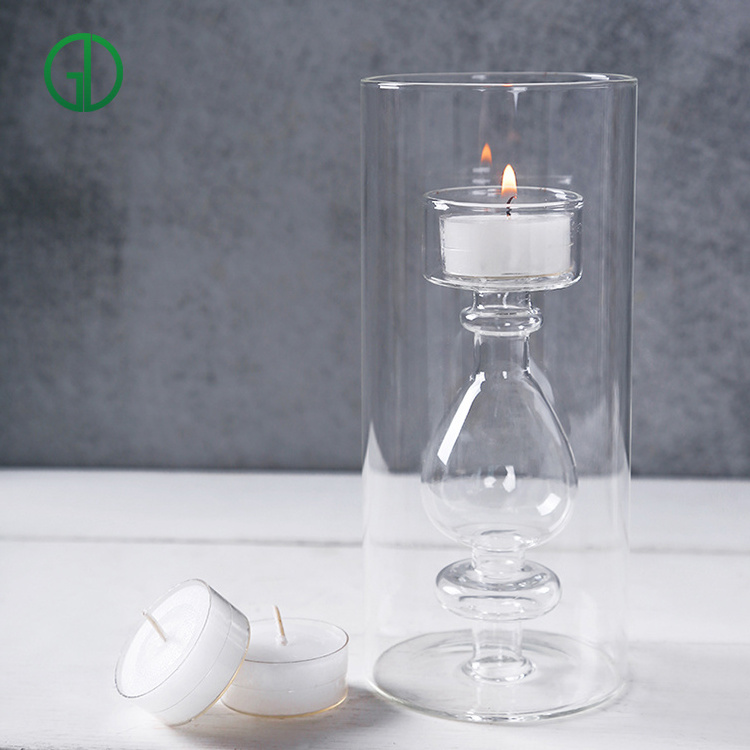 Top Selling Wedding Transparent Candle Holder Customized Wholesale Home Garden Decorative Glass Candle Jar