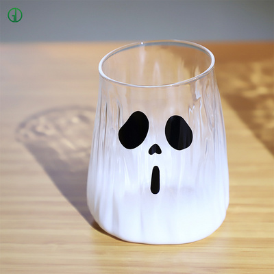 Colored Sublimation Halloween Pumpkin Ghost Tumbler Cups Drinking Borosilicate Glass Mug