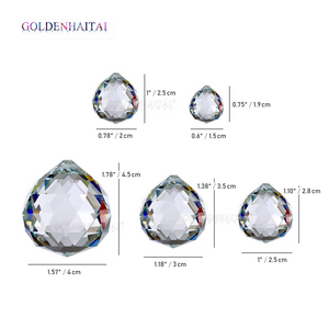 Crystal Ball 15.20.25.30.40mm  Chandelier lighting prisms Ball Clear Suncatcher Hanging Pendant GOLDENHAITAI 5730