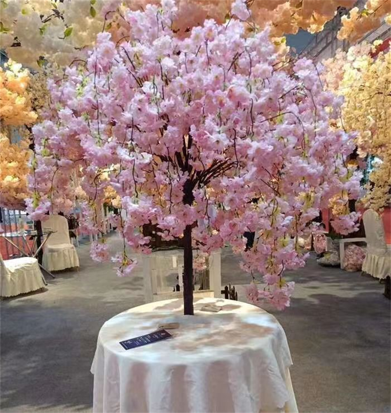 QSLH-SY0215 High quality artificial blossom tree plants trees wholesale cherry blossom tree centerpiece for shopping mall