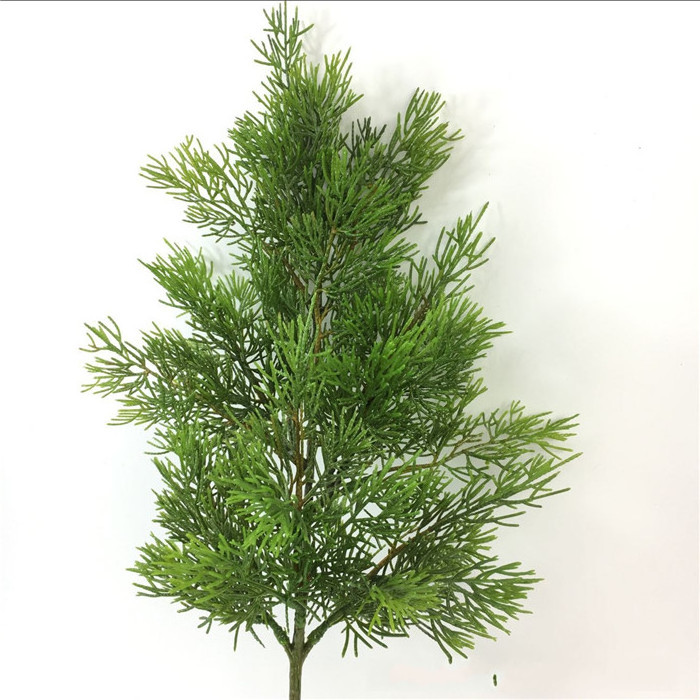 D3108 Wholesale Artificial Cypress Plastic Pine Branch For Wedding Decoration