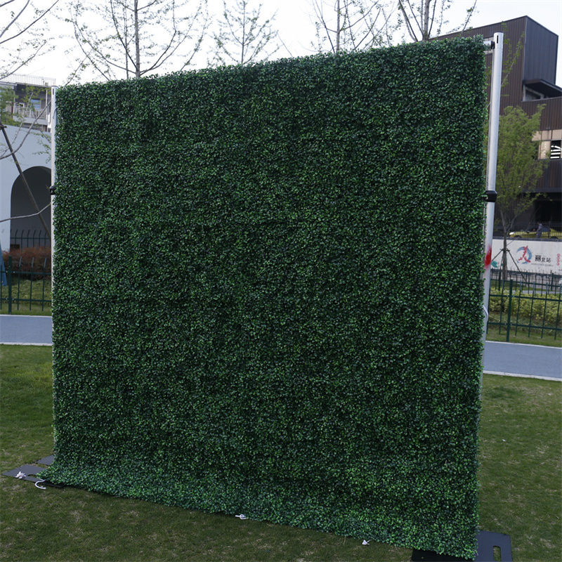 QSLH-W171 Artificial Grass Wall Panel Plastic Greenery Plant Wall Grass Artificial Grass Wall Backdrop For Home Restaurant decor