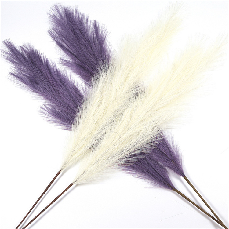 QSLH-586 Large Faux Pampas Grass Arrangement Artificial Flower 110cm Pampas Grass Decorative Flowers Fluffy Tall Pampas Grass