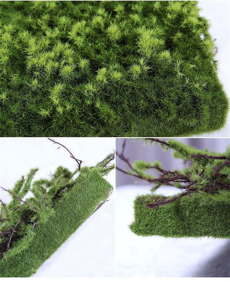 New Design Landscaping Decoration 3d Artificial Moss Plant Panels Moss Grass Carpet Plant Rug Turf Artificial Grass Wall