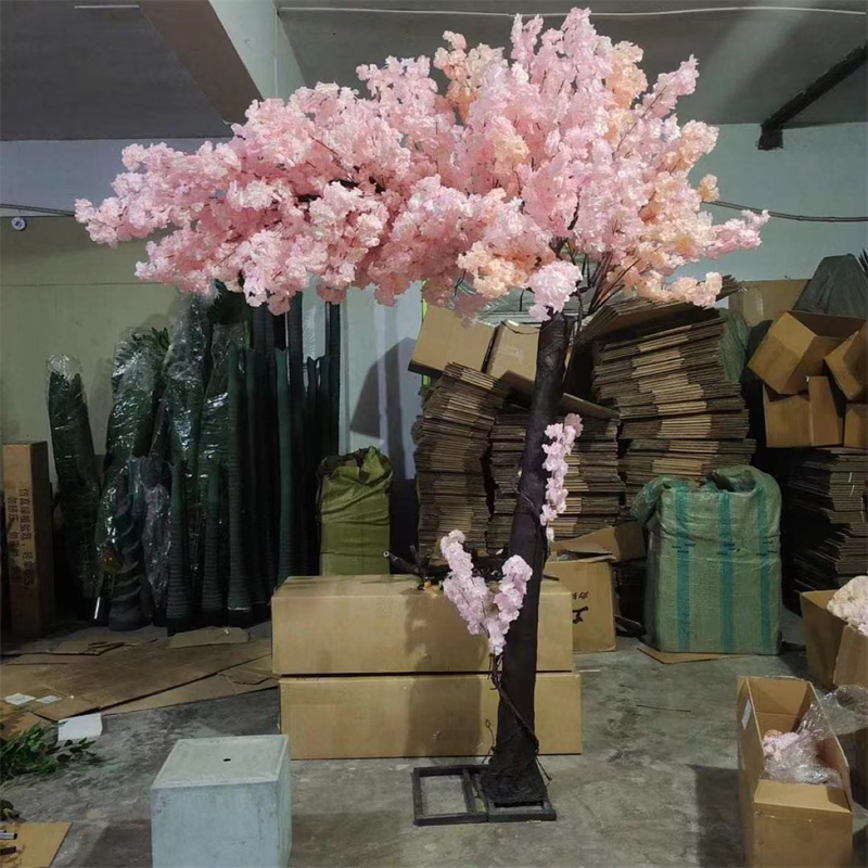 QSLH-SY0215 High quality artificial blossom tree plants trees wholesale cherry blossom tree centerpiece for shopping mall